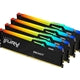 Kingston Fury Beast KF556C40BBAK4-128 128GB (32GB x4) DDR5, 5600MHz, CL40, DIMM, RGB, System Memory Kingston Fury Beast KF556C40BBAK4-128 128GB (32GB x4) DDR5, 5600MHz, CL40, DIMM, RGB, System Memory